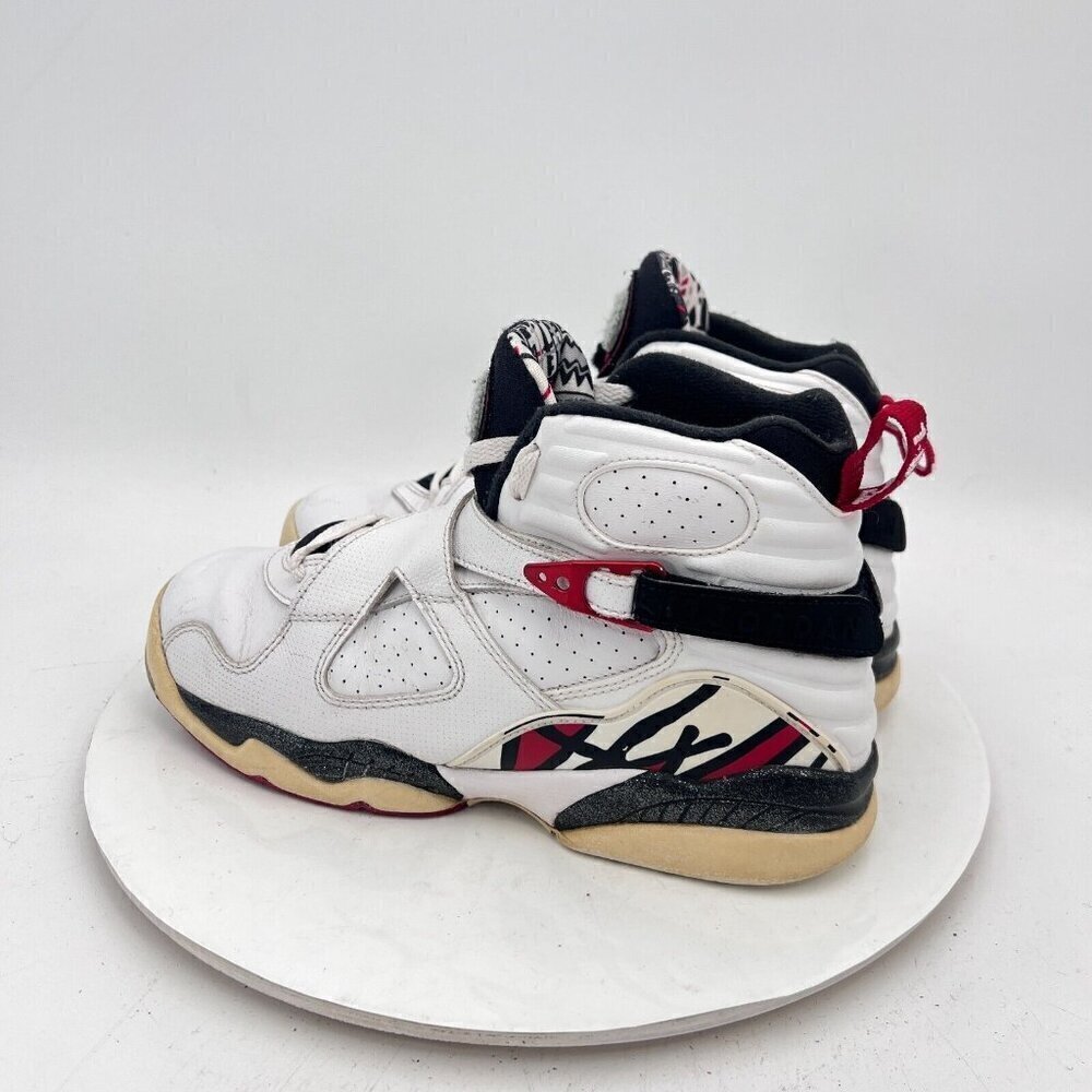Nike Air Jordan 8 Youth Size 7Y Men 7 305368-104 Alternate White Black Red Shoes - Picture 7 of 15